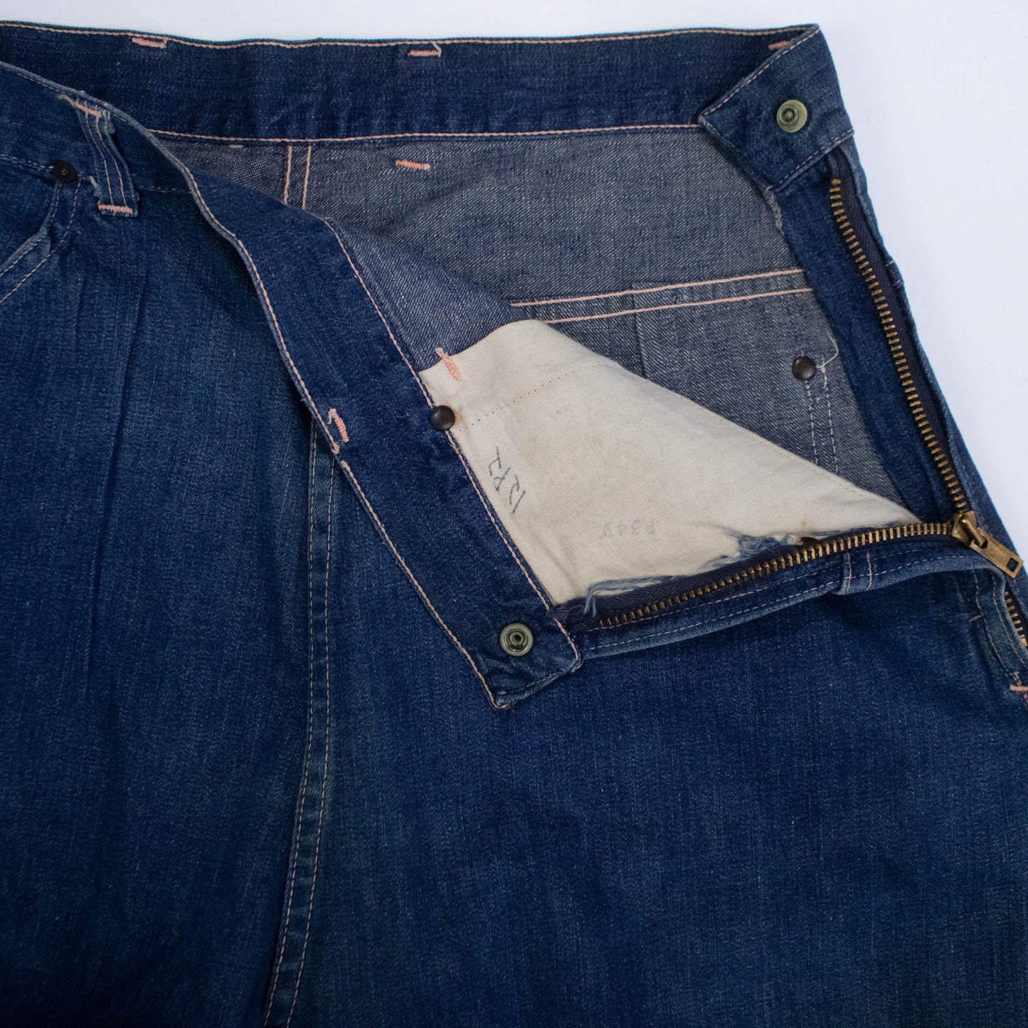 40s 50s Sz 29 Dark Side Zip Jeans