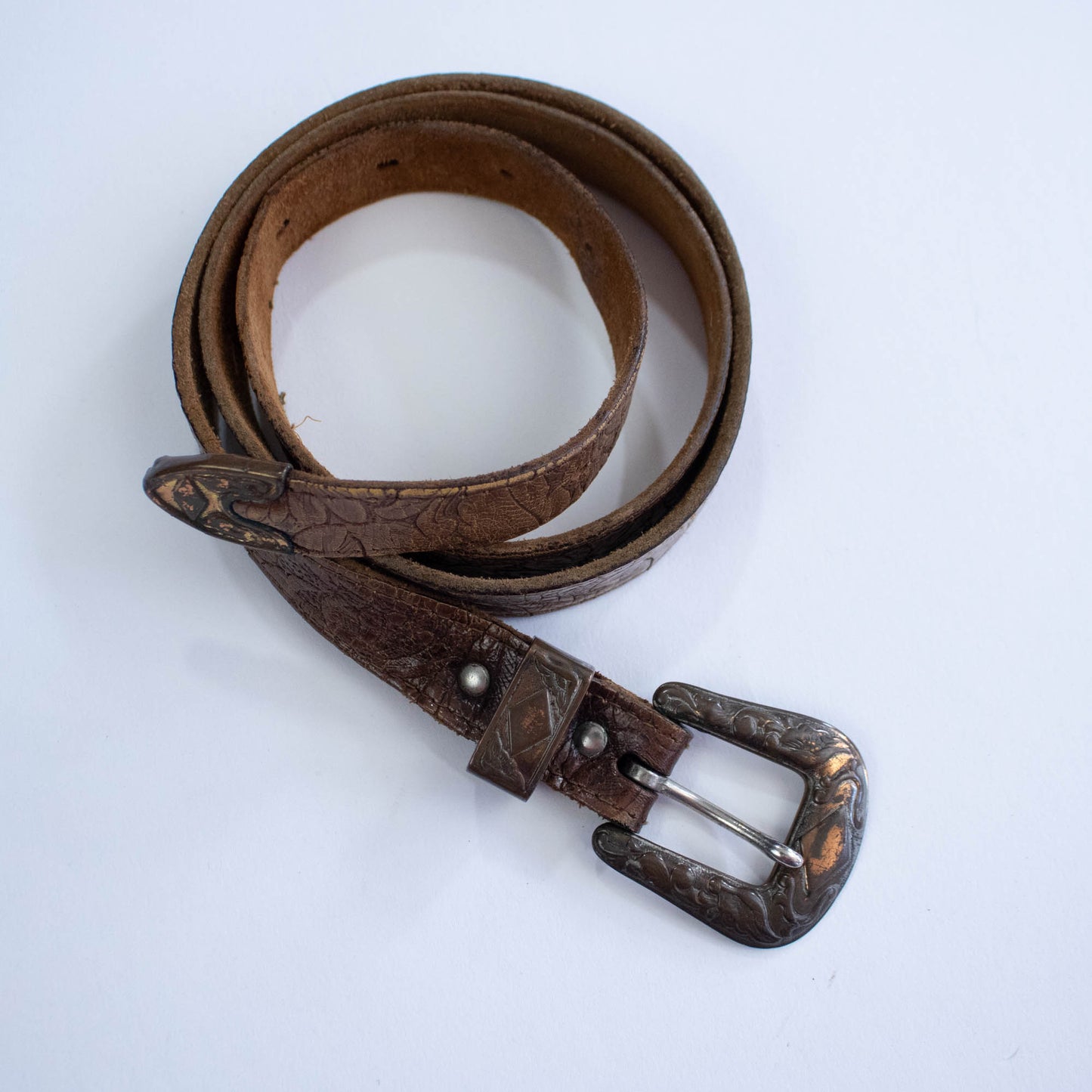 40s 50s Western Leather Belt