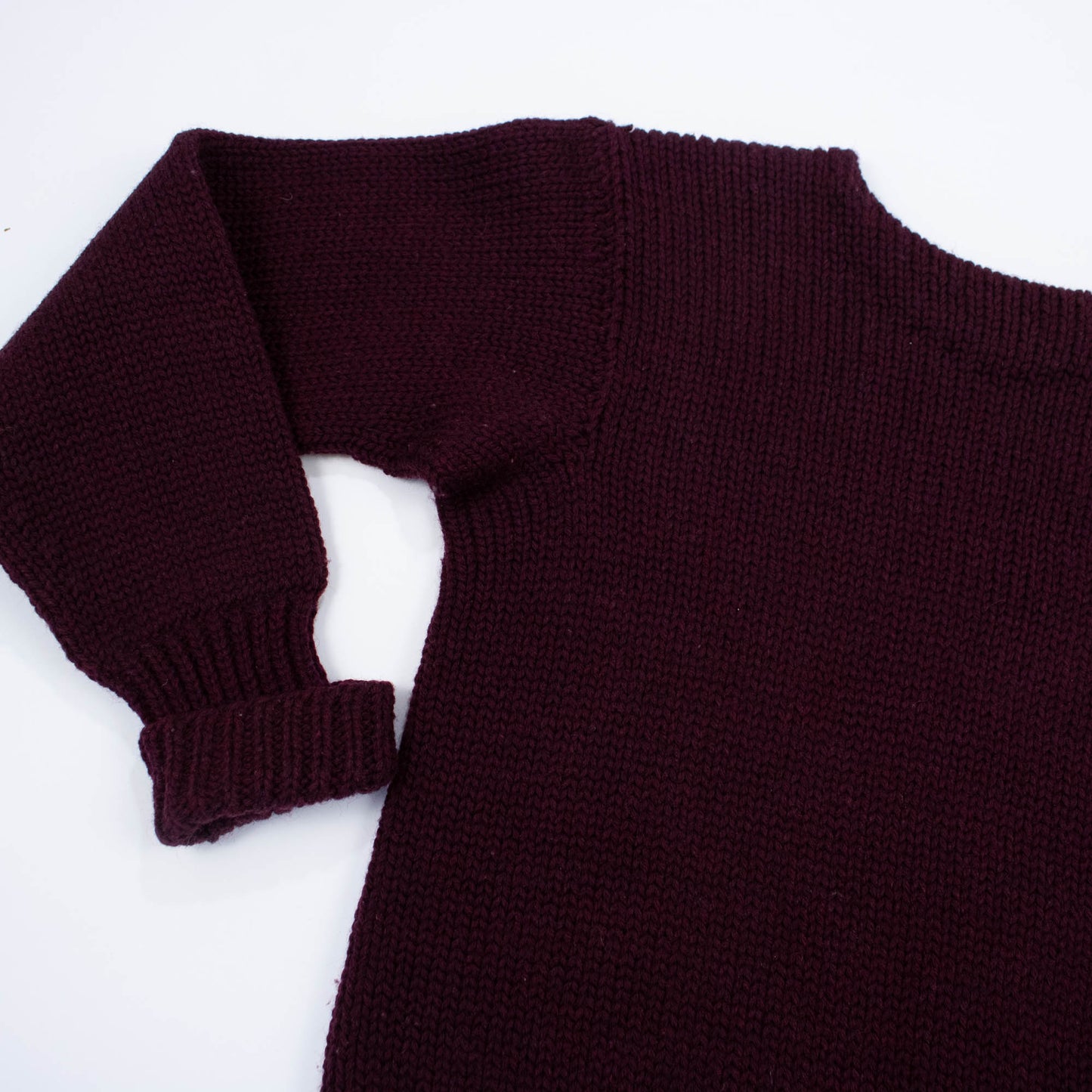 Small Medium Maroon Wool Knit Sweater