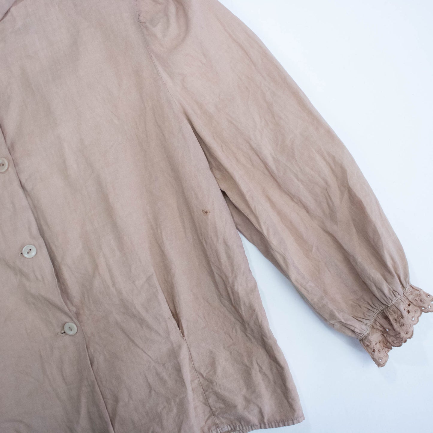 50s Caramel Eyelet Blouse