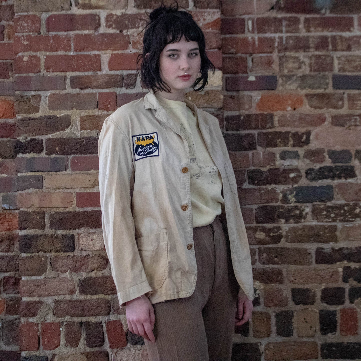 30s 40s Tan Napa Work Jacket