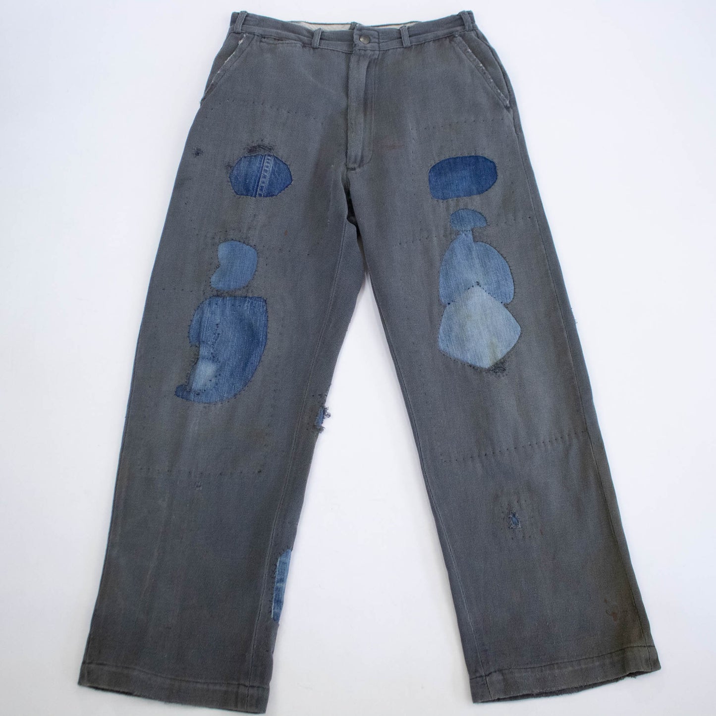 Pointer Brand 40s/50s Whipcord Pants with Original Denim Repairs