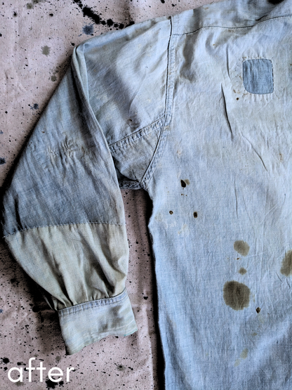 Chin Strap Chambray Popover