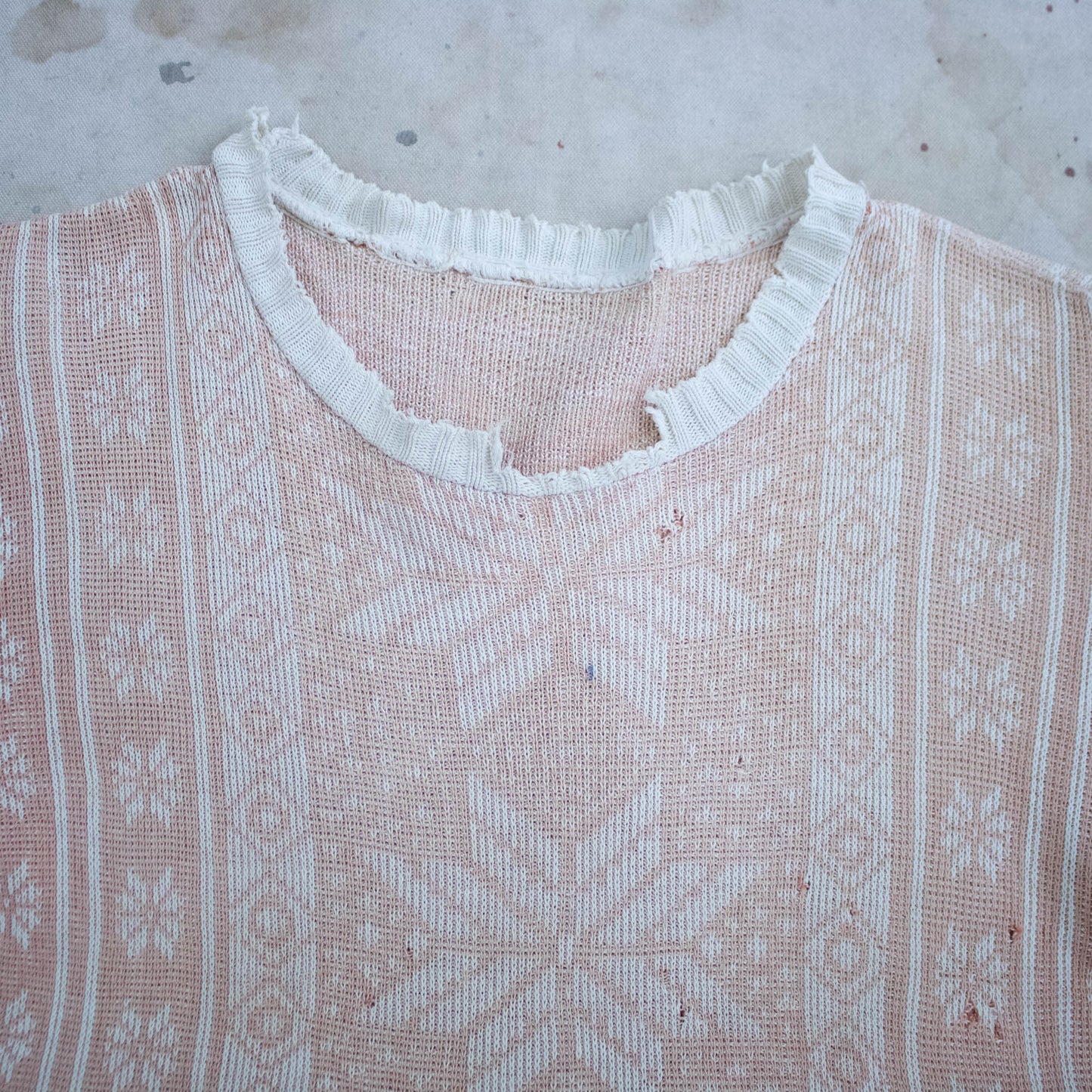 Muted Coral Picture Knit