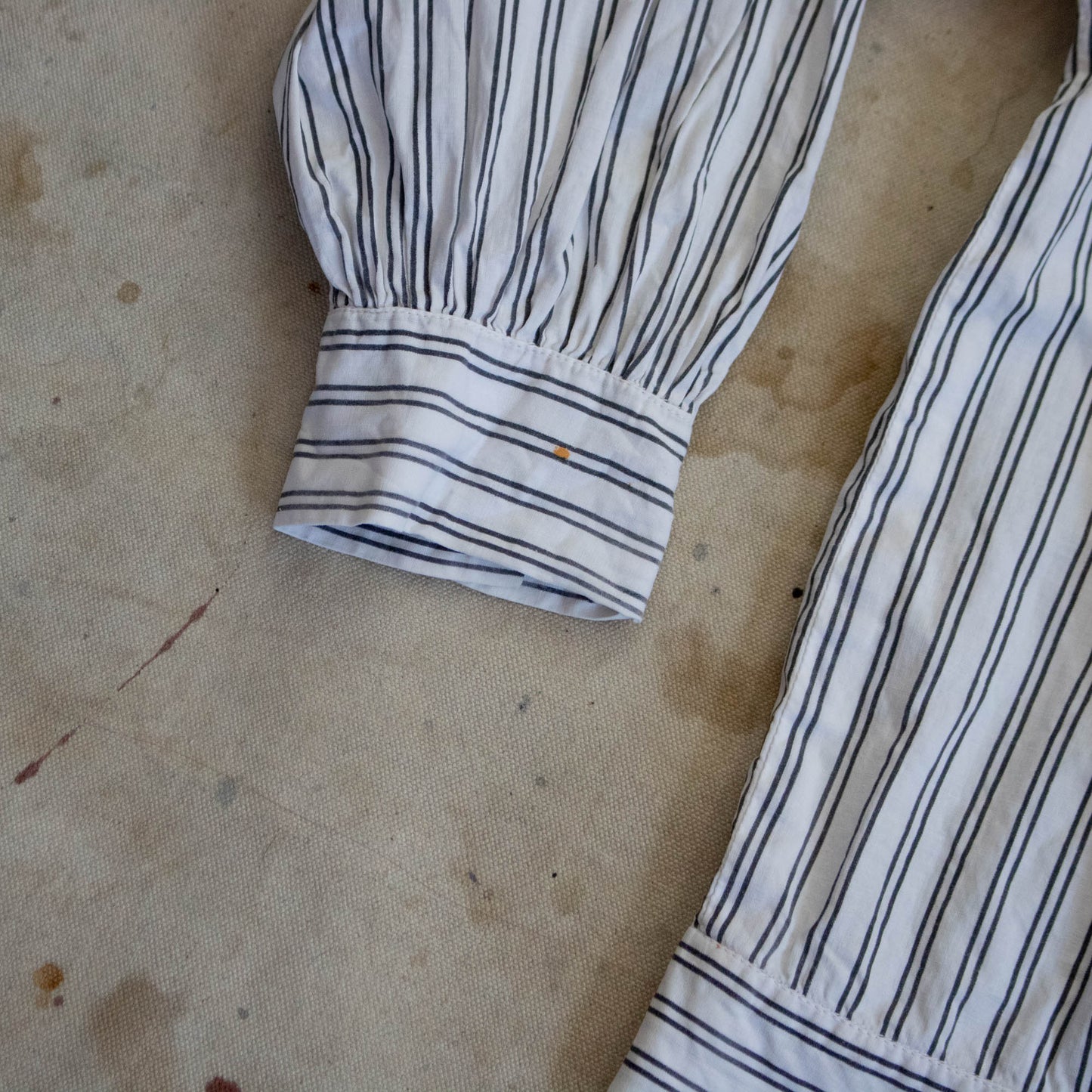 50s Does Victorian Striped Blouse