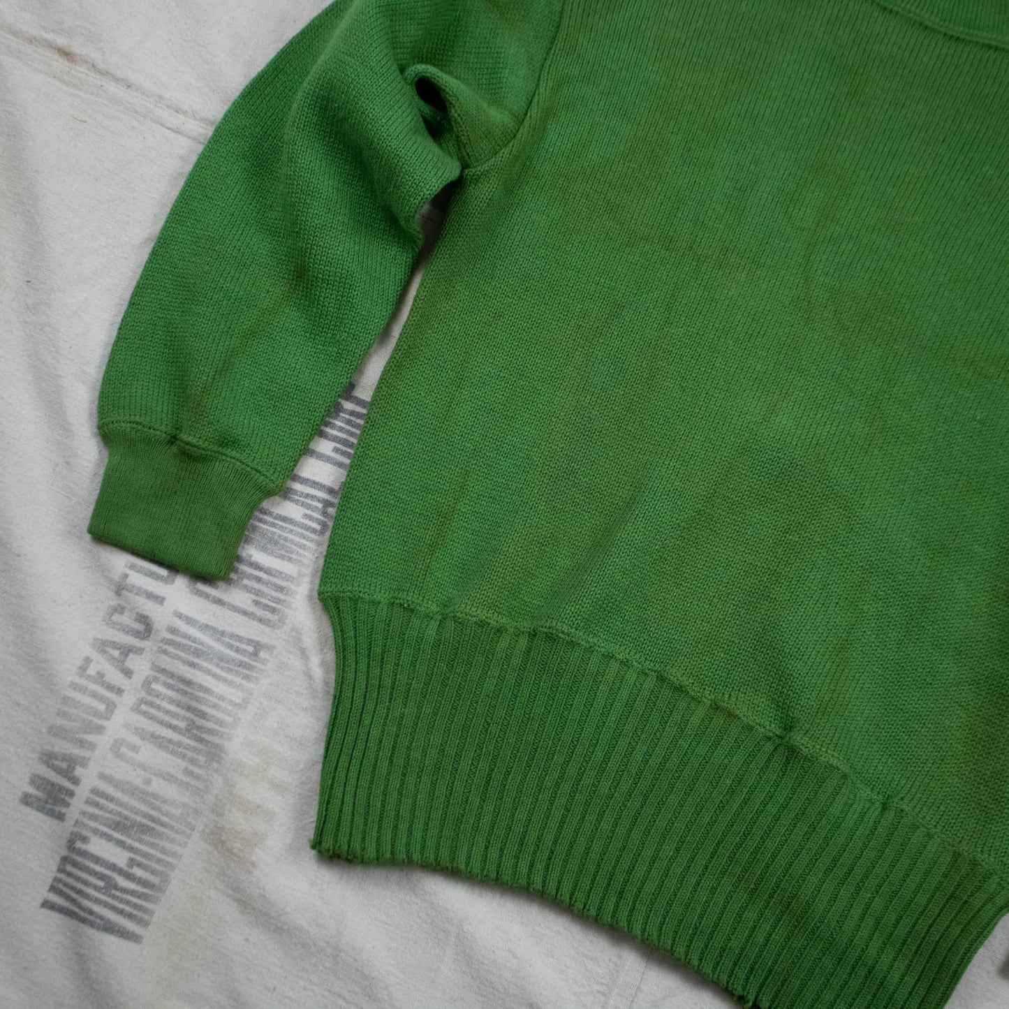 Green Remade Cotton Sweater