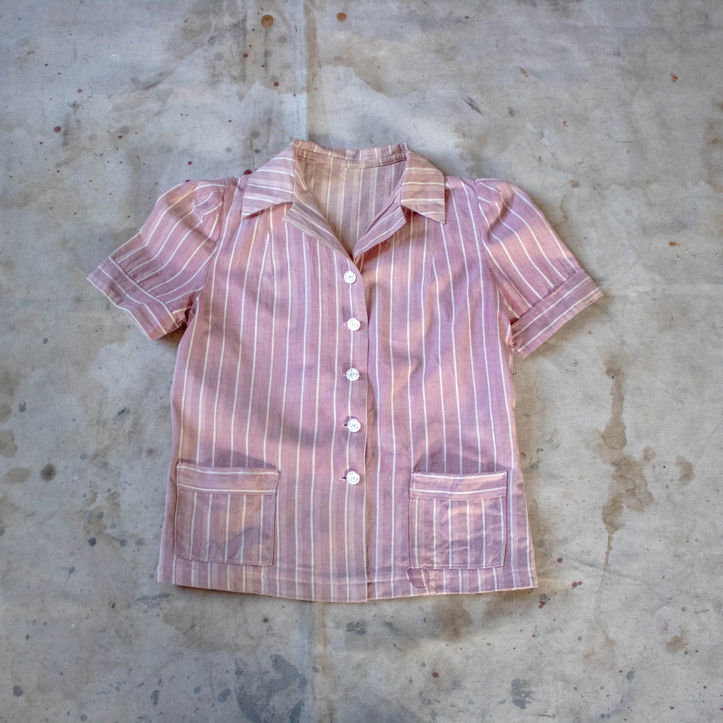 Pink Striped Chore Blouse