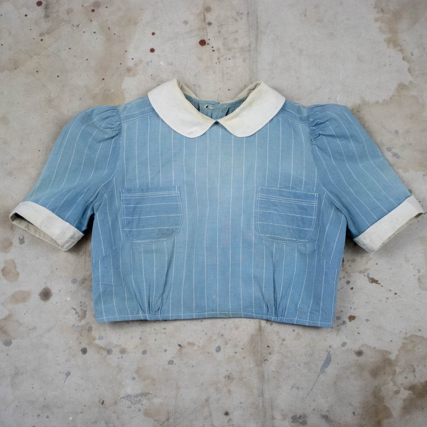 Blue Pinstriped Blouse