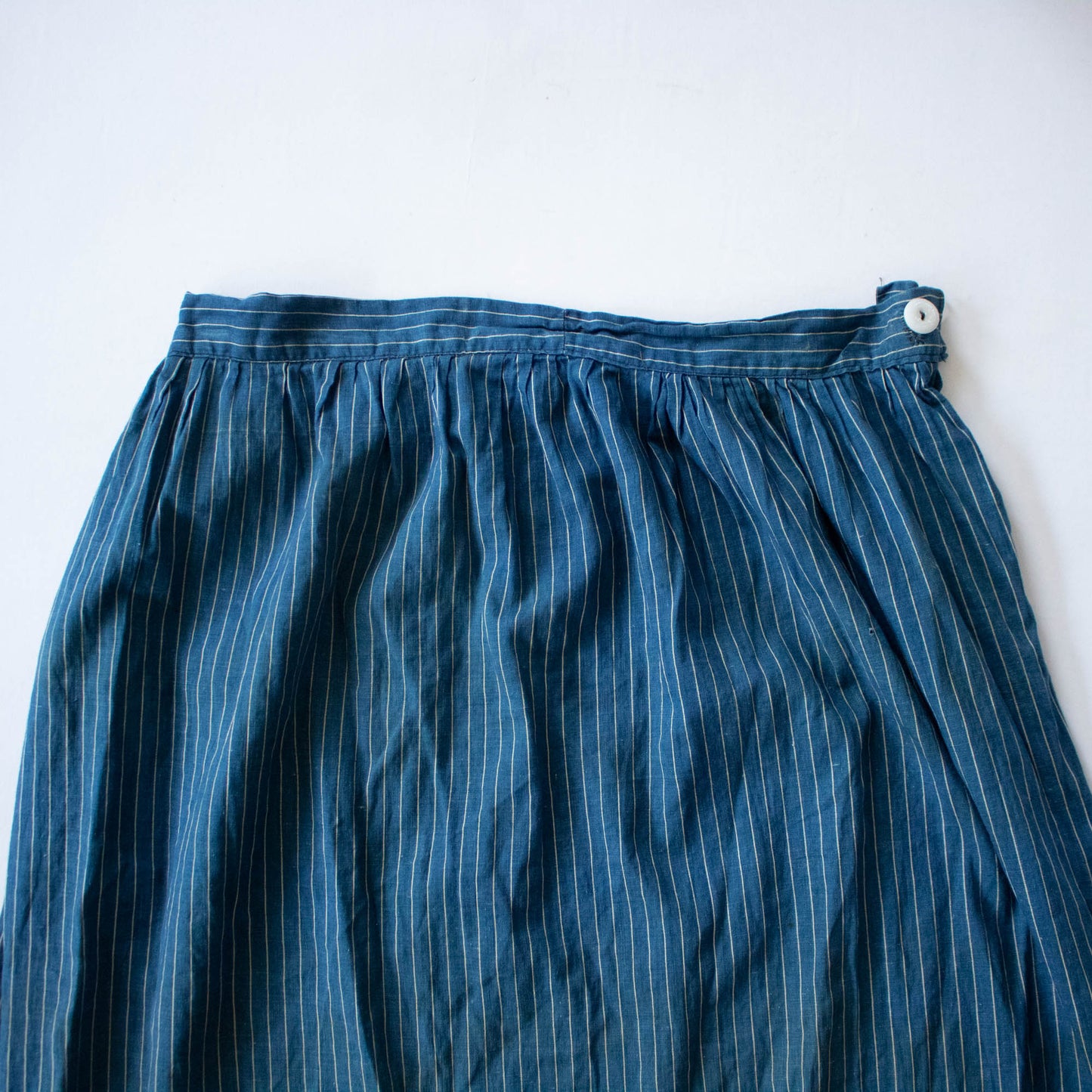 Indigo Striped Calico Skirt