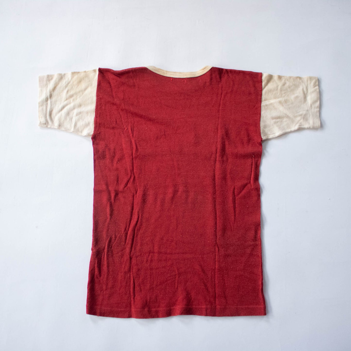 Red Durene Chainstitched Tee
