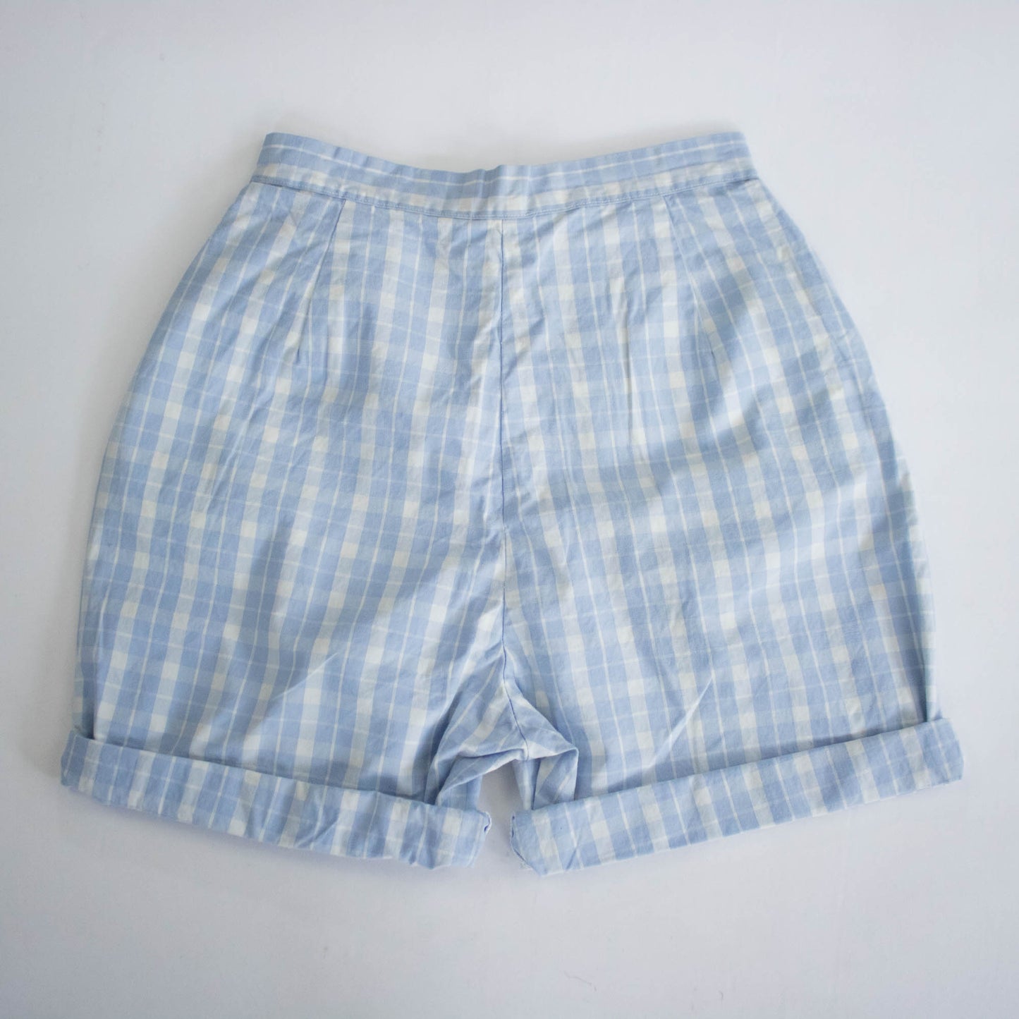 50s Blue Plaid Shorts