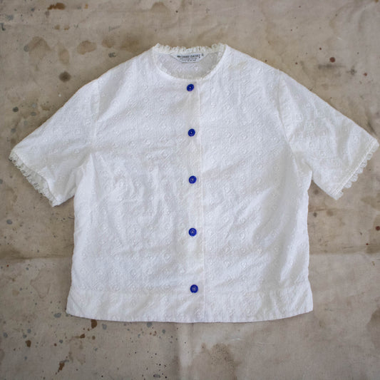 50s Embroidered Lace Blouse