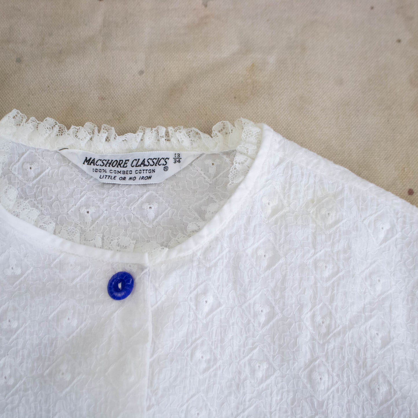 50s Embroidered Lace Blouse