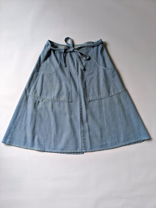 50s Chambray Wrap Skirt
