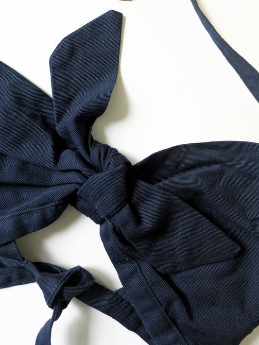 40s Navy Blue Sun Top
