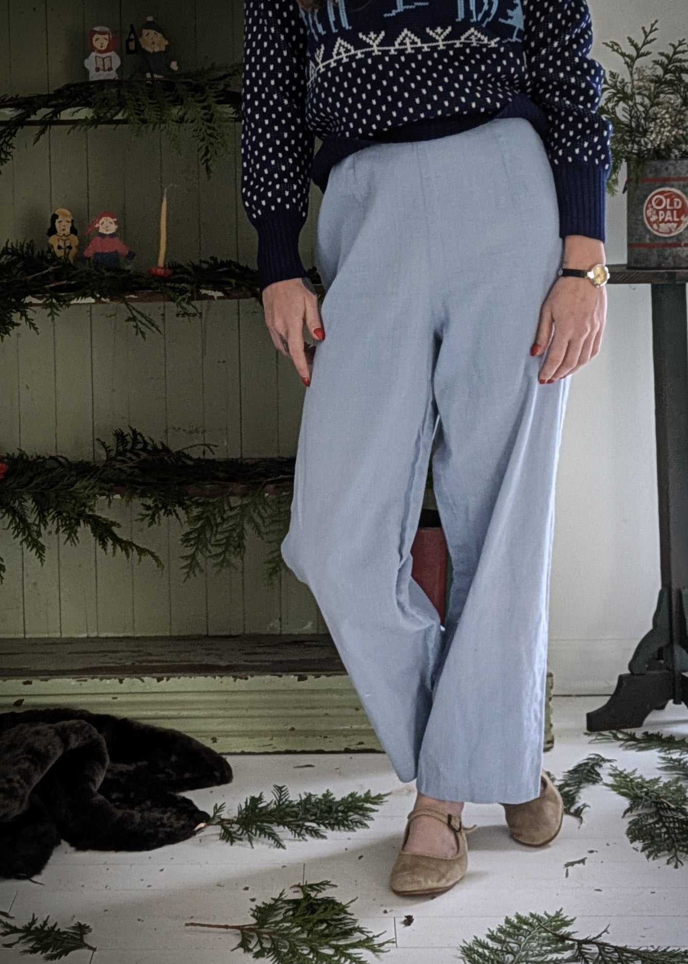 40s/50s Side Button Pants