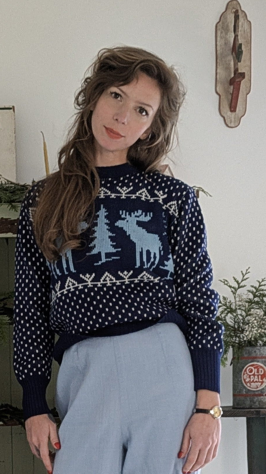 70s Does 40s Jacquard Sweater