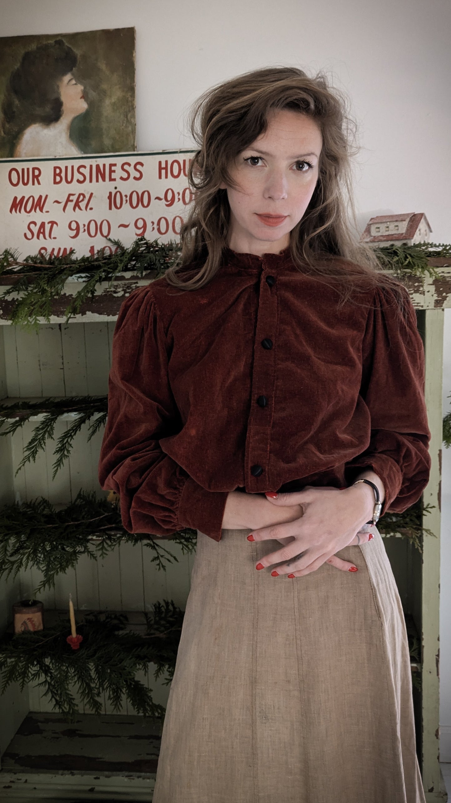 Victorian Velvet Blouse