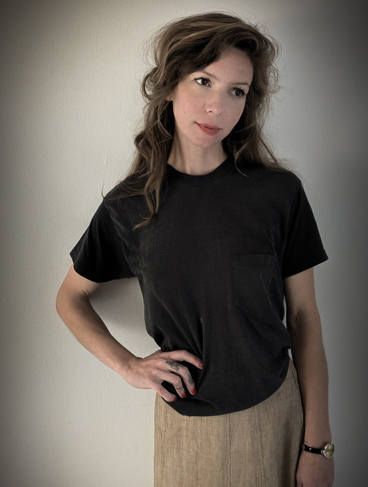 2 Tone Black Tee