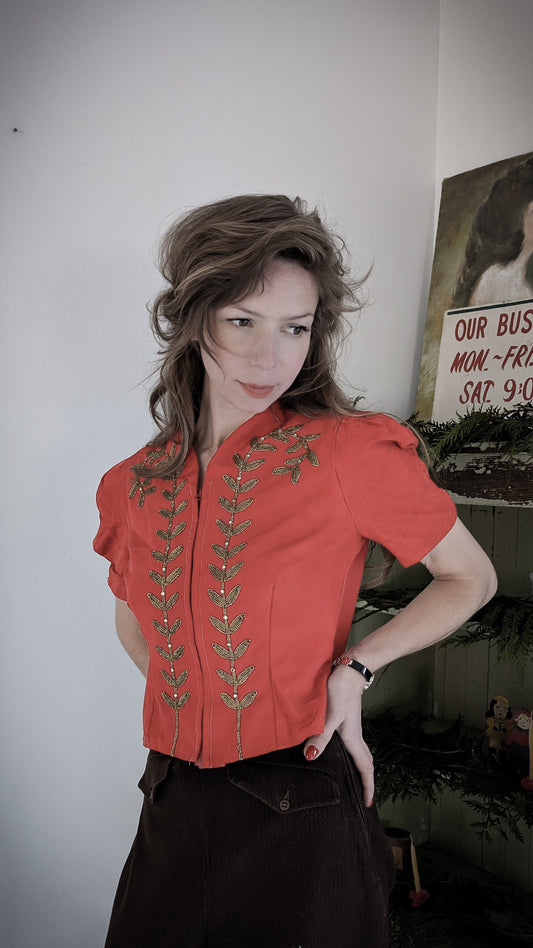 1930s Zippered Blouse