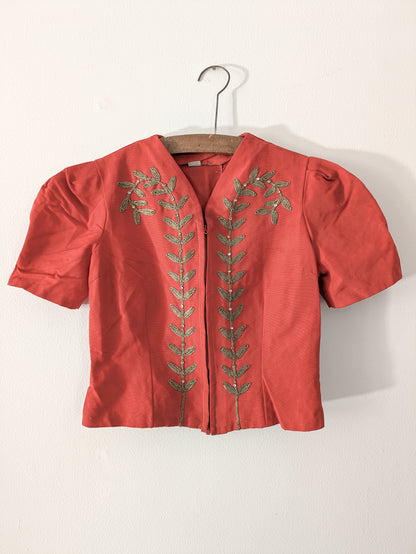 1930s Zippered Blouse