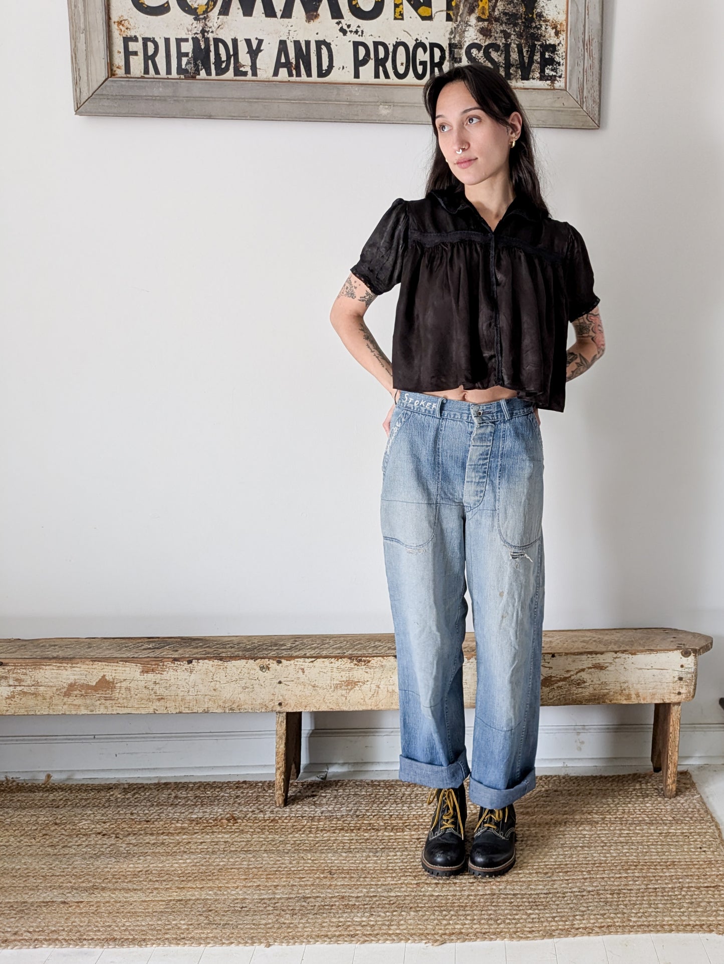 40s Bed Jacket Turned Blouse