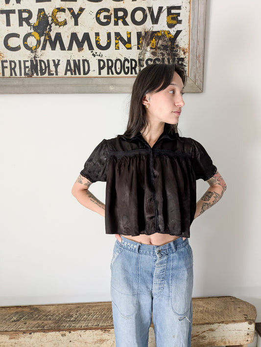 40s Bed Jacket Turned Blouse