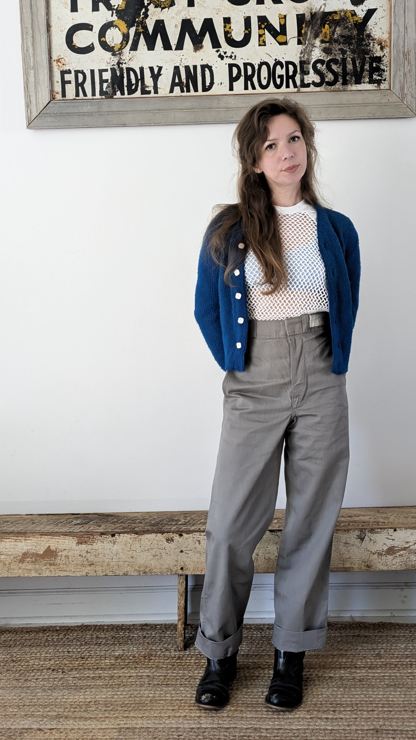 Faux Mohair Cardigan