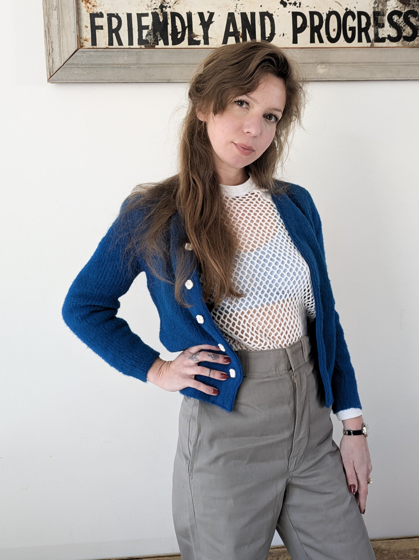 Faux Mohair Cardigan