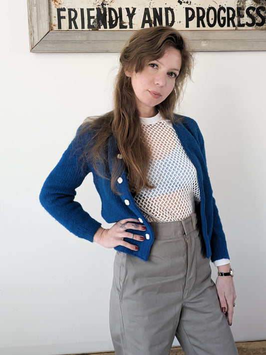 Faux Mohair Cardigan