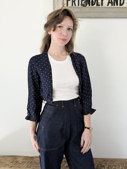 Antique Rayon Bolero Blouse