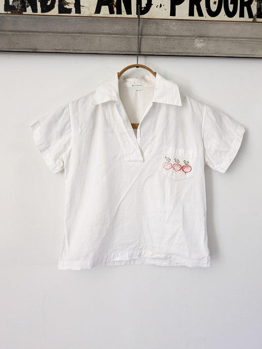 Happy Beet Pullover Blouse