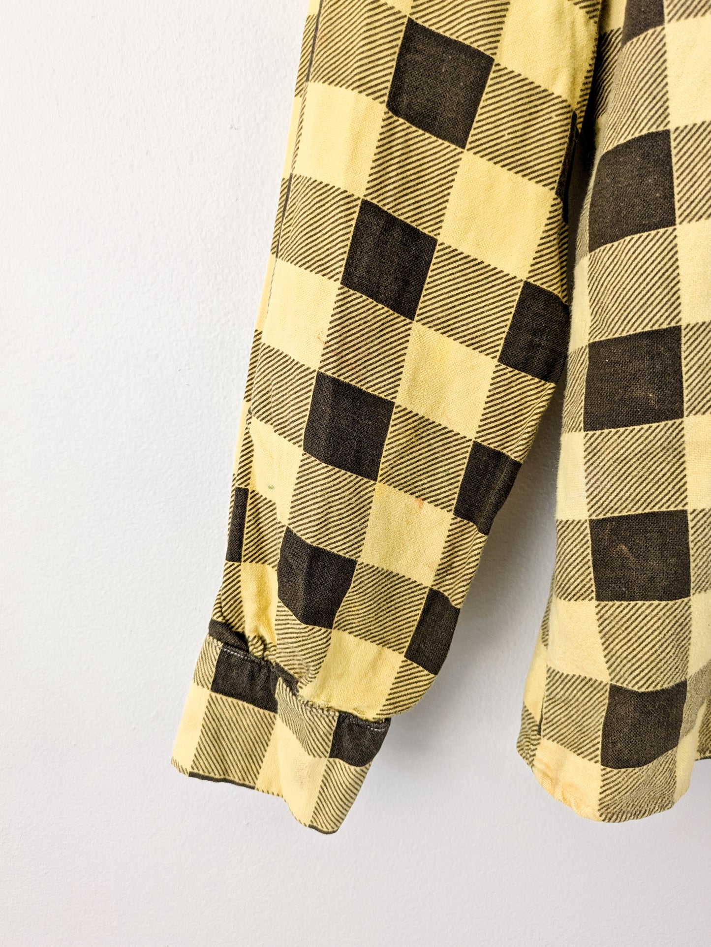 40s Yellow Printed Blouse