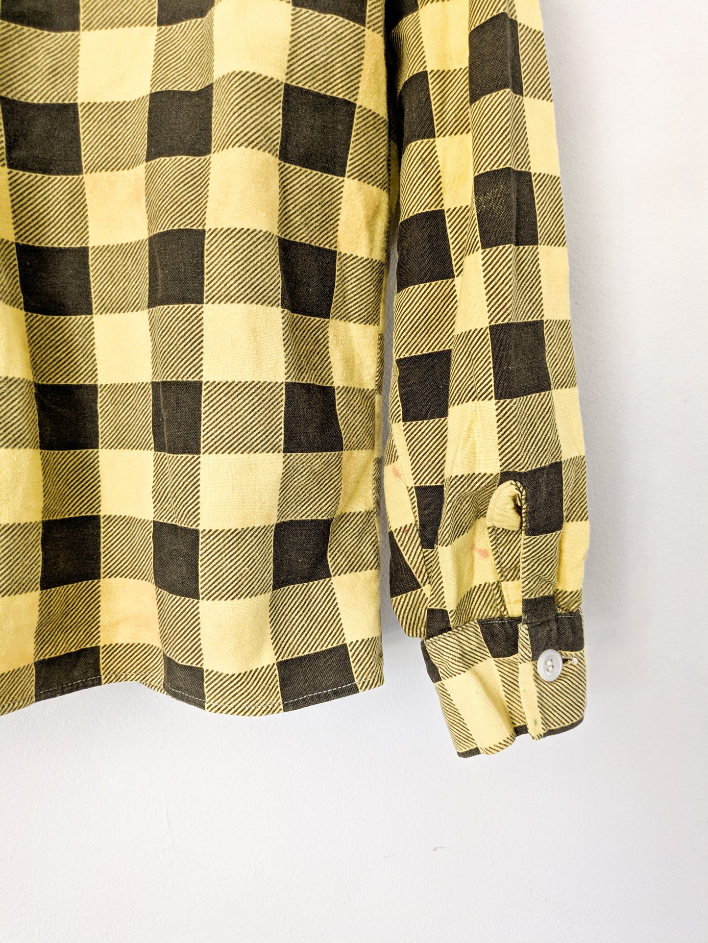 40s Yellow Printed Blouse