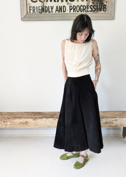 70s Bagatelle Suede Skirt