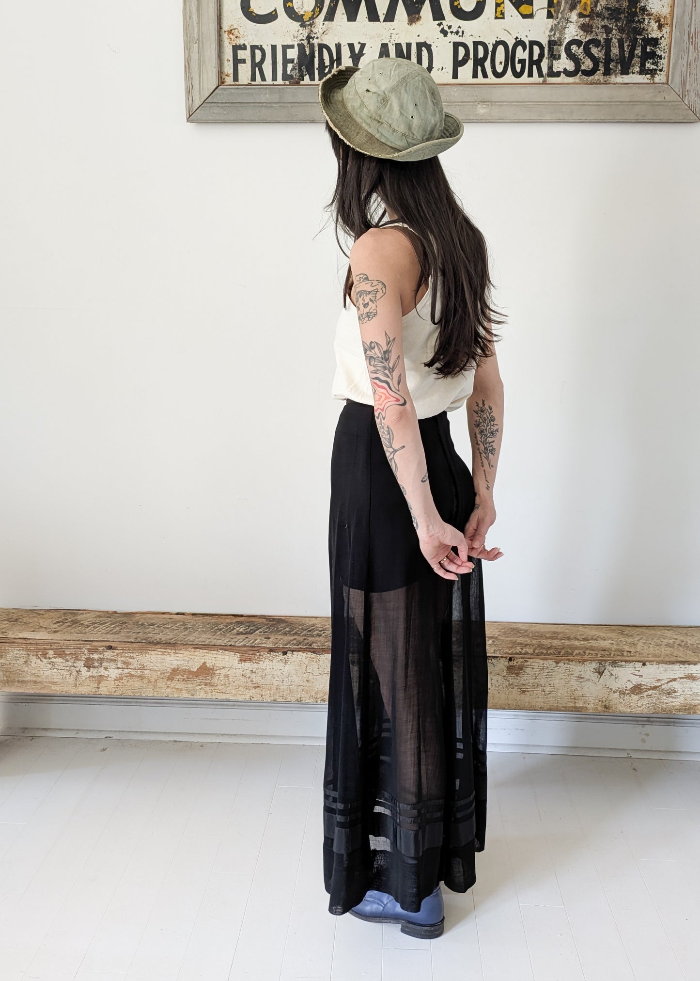 Victorian Mesh Black Skirt