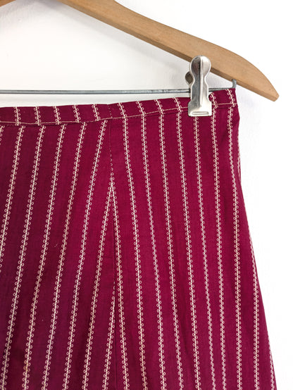 Victorian Burgundy Calico Skirt