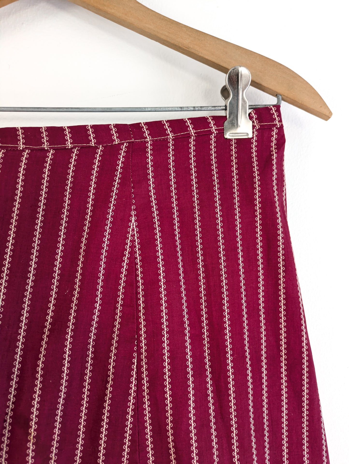 Victorian Burgundy Calico Skirt