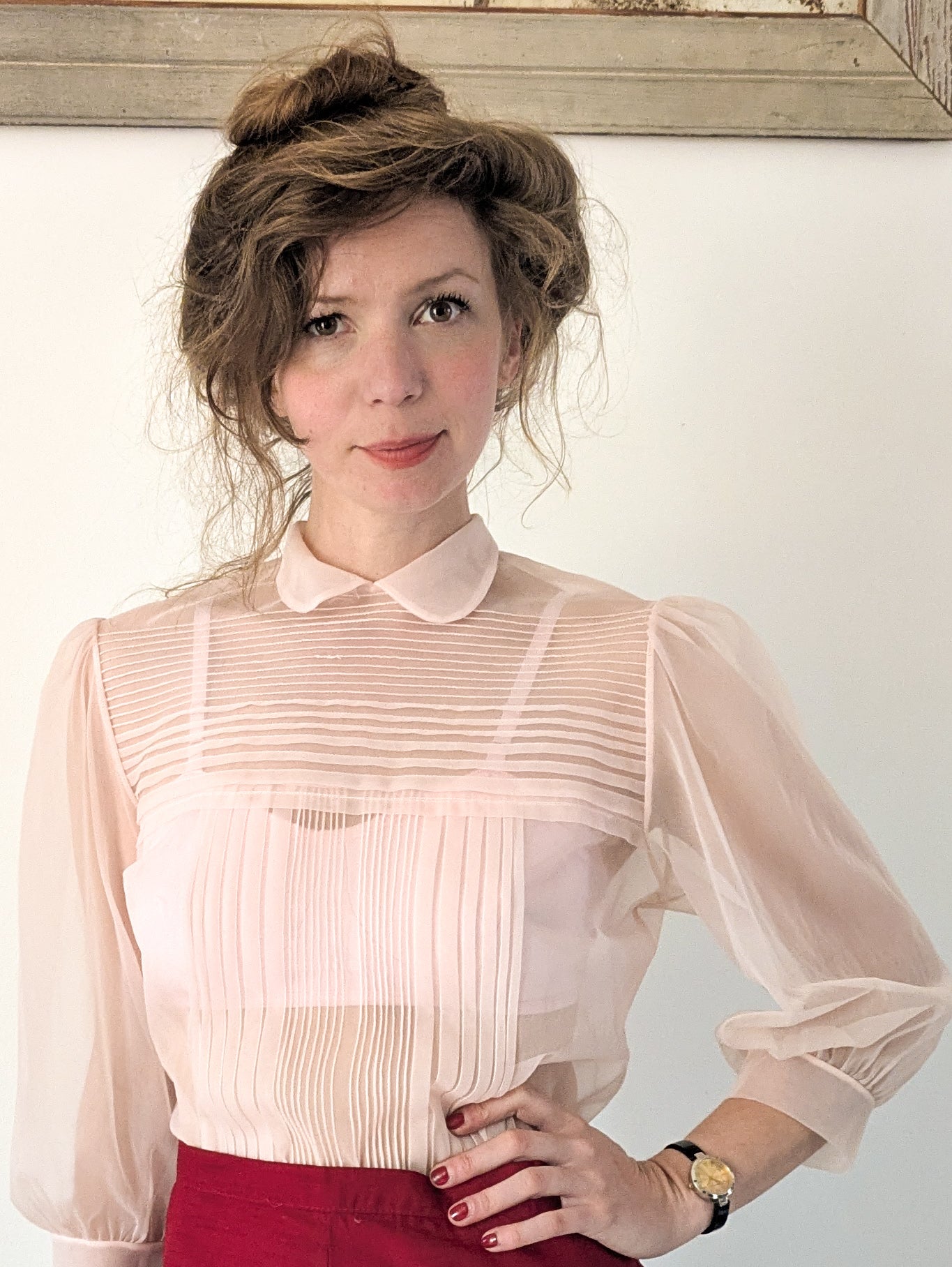 50s Sheer Nylon Blouse