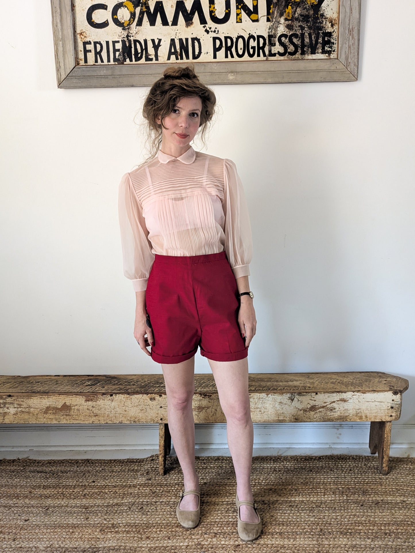 50s/60s Red Wine Shorts