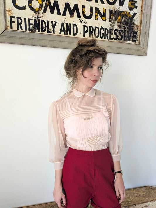 50s Sheer Nylon Blouse