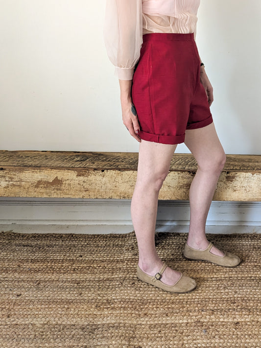 50s/60s Red Wine Shorts