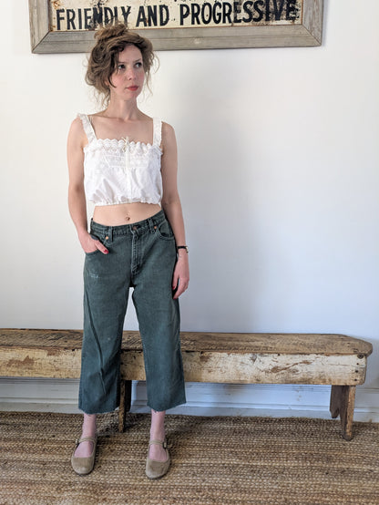 Cropped Cotton Levis