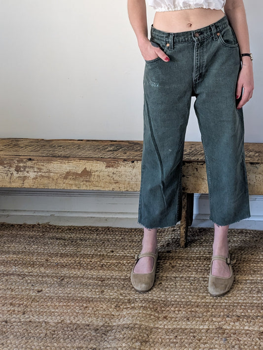 Cropped Cotton Levis
