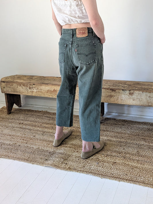 Cropped Cotton Levis