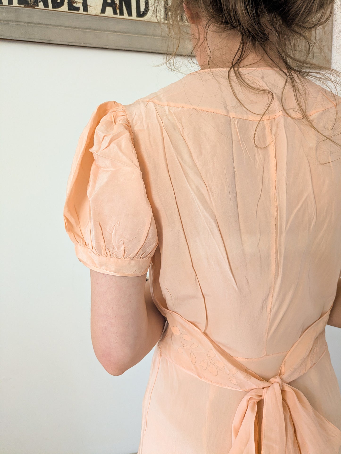 1930s Peach Pink Gown