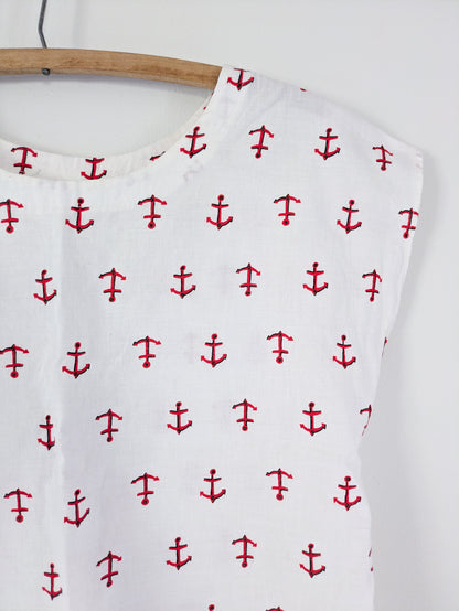 50s Naval Novelty Top