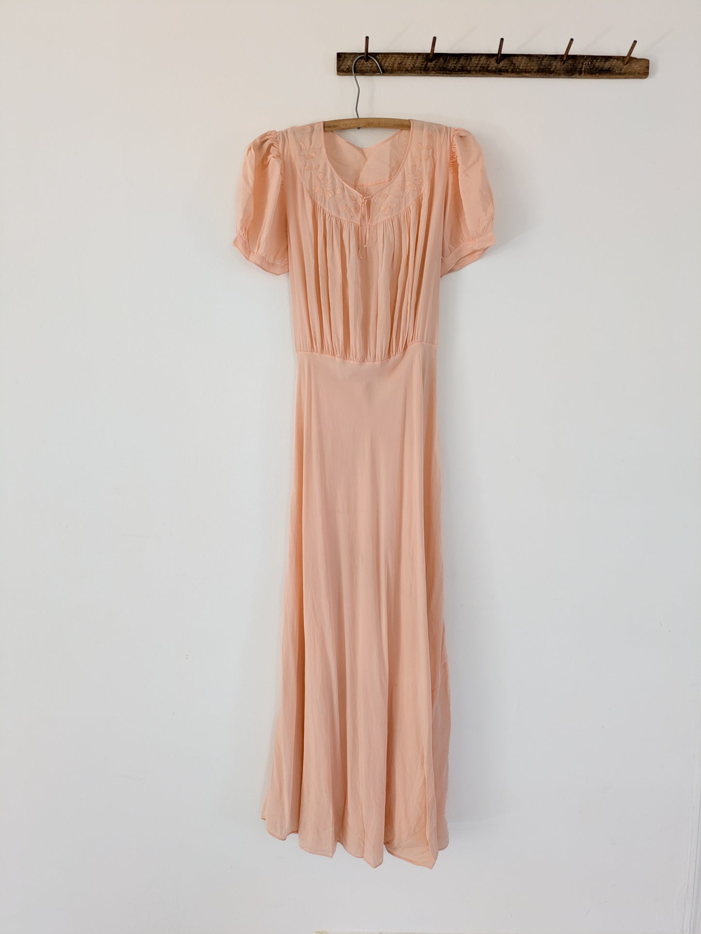 1930s Peach Pink Gown