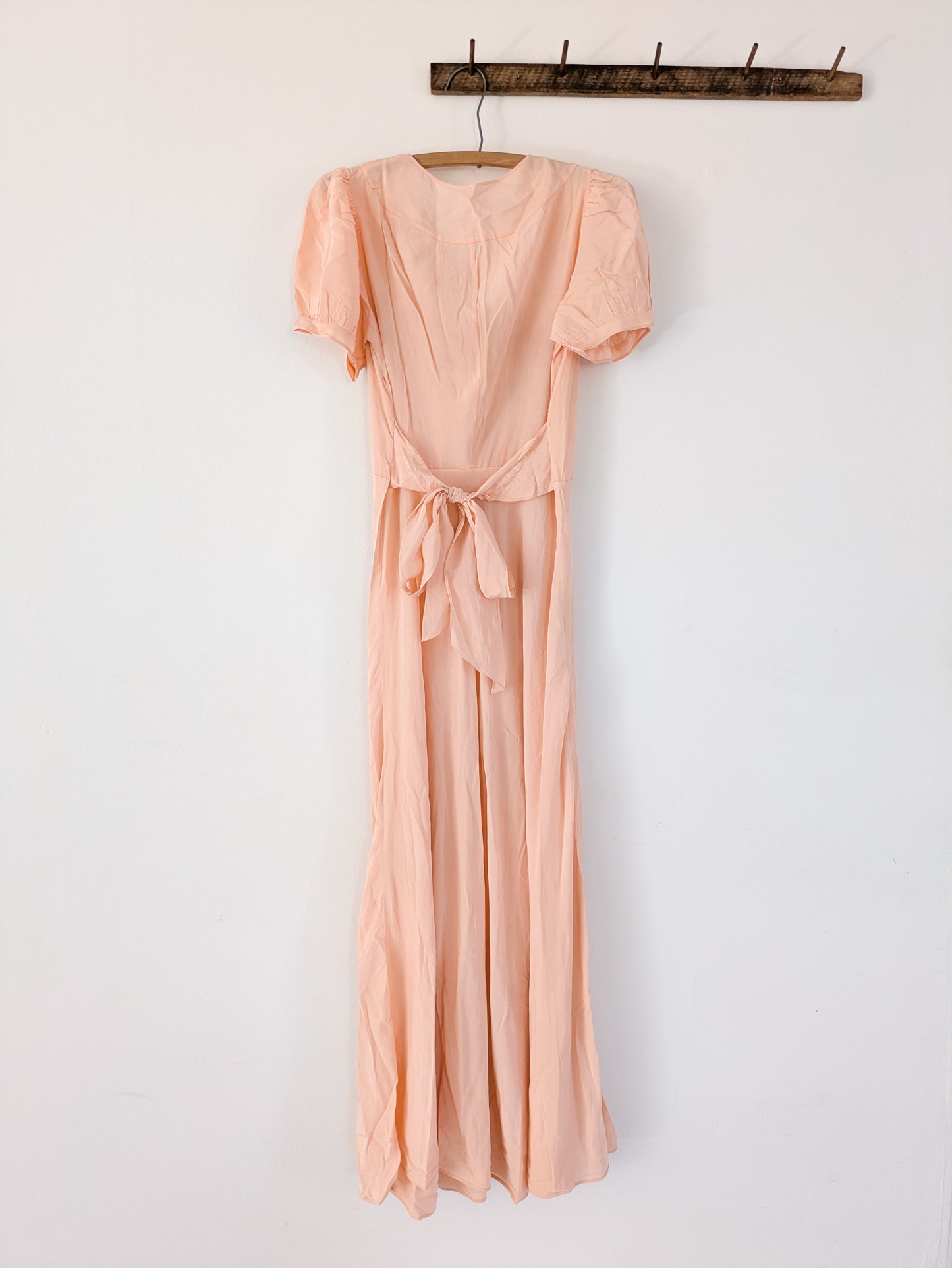 1930s Peach Pink Gown