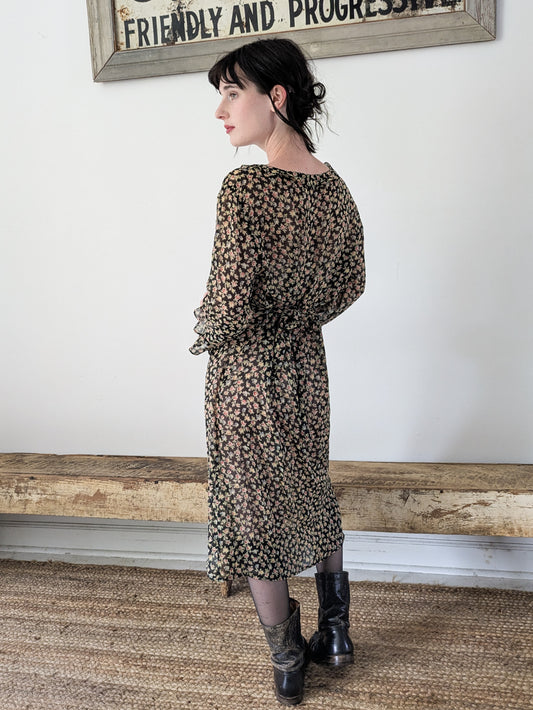 90s Sheer Floral Dress